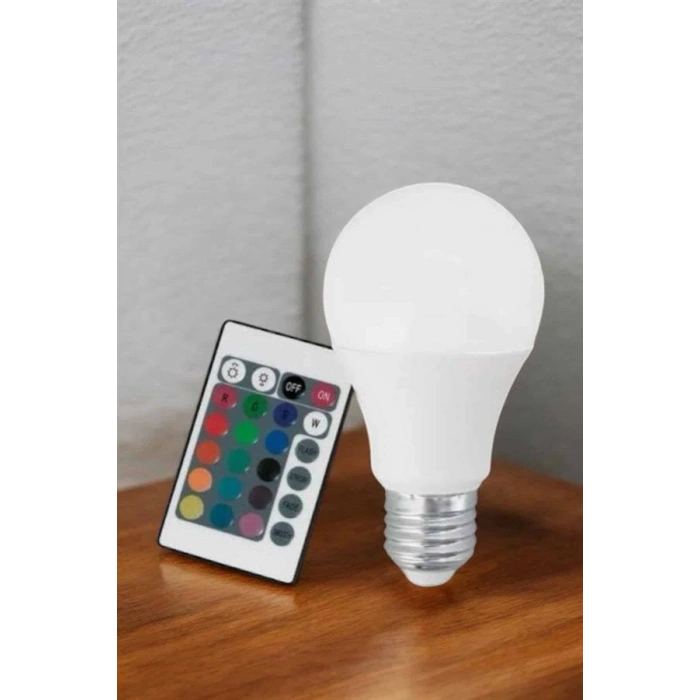 Rgb Led Lamba Led Işık Ampul Renk Değiştirebilen 100 Watt