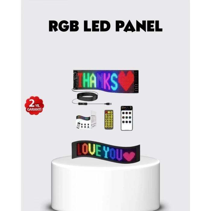Rgb Led Panel – Usb Güç Girişli Gıf Ve Yazı Gösterimli Akıllı Ekran