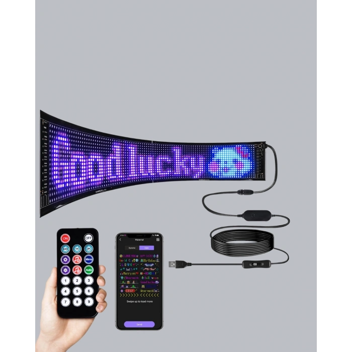 Rgb Led Panel – Usb Güç Girişli, Gıf Ve Yazı Gösterimli Akıllı Ekran