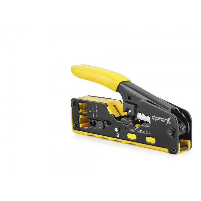 Rj45 Network Sıkma Pensesi Seti Cat5 Cat6 Cat7 Sarı APXCR45