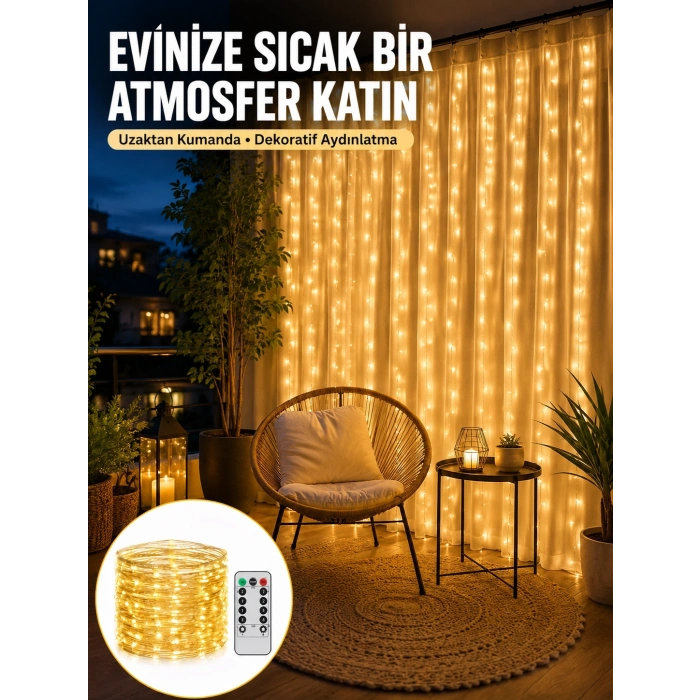 Romantik Ambiyans İçin Uzaktan Kumandalı Günışığı Peri Led Yeni Nesil
