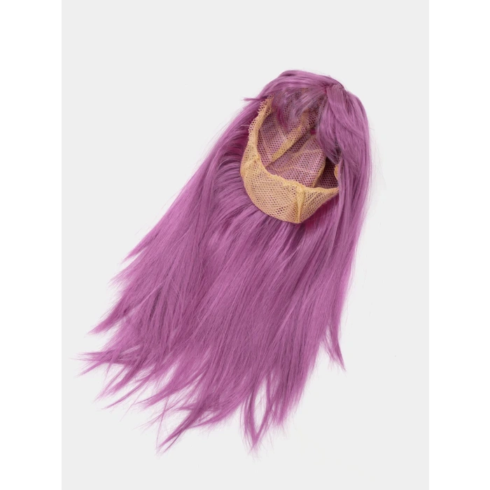 Rose Pembe Renk Düz Kesim Uzun Parti Peruğu Takma Saç (4887)