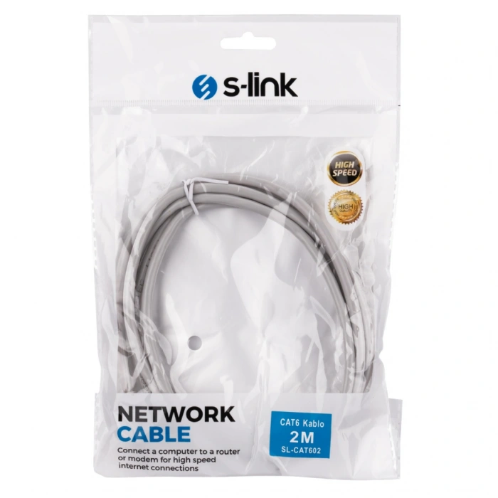 S-lınk Sl-cat602 Cat6 Patch 2mt Kablo (gri)(1923)