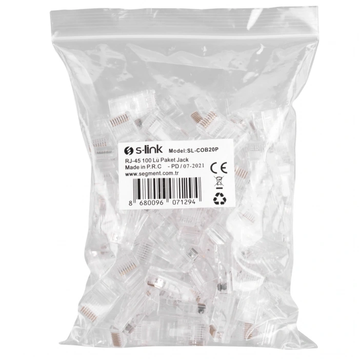 S-lınk Sl-cob20p Rj45 Yeni Nesil Jac Utp (100lü Paket)(1923)