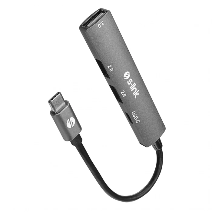 S-lınk Swv-usbc023 Type-c To 2xusb 2.0 1xusb 3.0 1xtype-c Metal Usb Hub(1923)