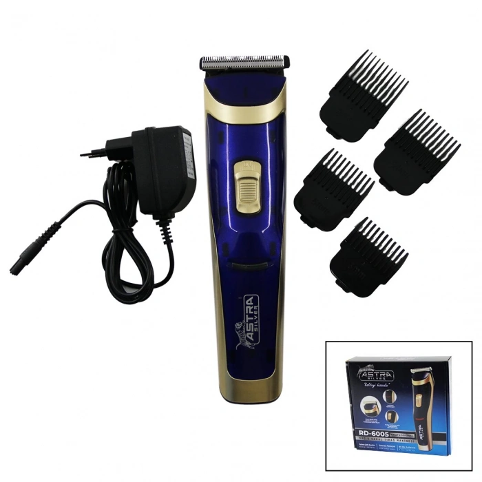 SAÇ SAKAL KESME TRAŞ MAKİNESİ FİŞ ŞARJLI - LED GÖSTERGE - RENKLİ KROM KAPLAMA GÖVDE  RD-6005 (4887)