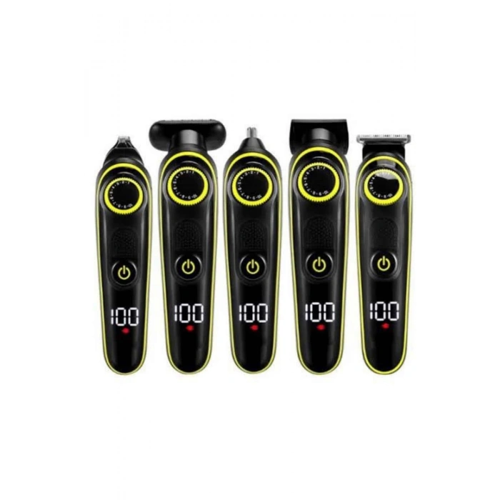 Saç Sakal Şekillendirici Tıraş Makinesi 5 Başlıklı Paslanmaz Çelik Bıçaklı Unısex