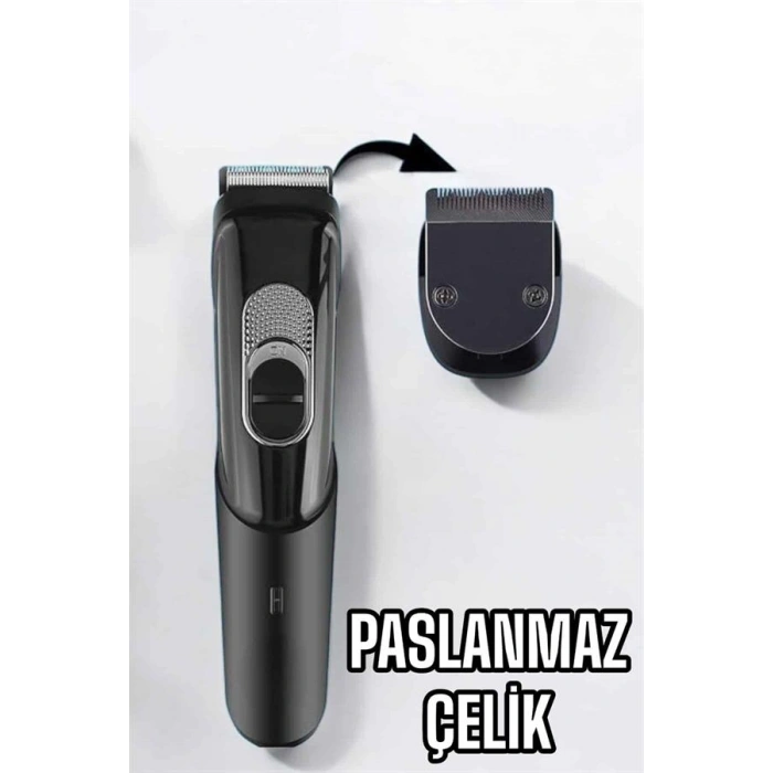 Saç Sakal Vücut Şarjlı Kablosuz Tıraş Makinesi Profesyonel Paslanmaz Çelik