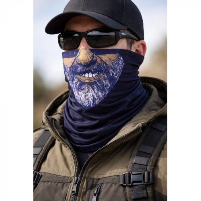 Sakallı Yüz Desenli Baf Buff – Çok Amaçlı Boyunluk & Maske 1 No