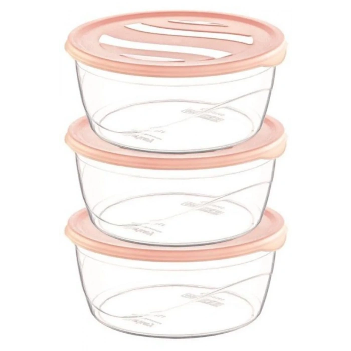 Saklama Kabı Karizma Yuvarlak 3lü No:2 -ÇNK2149