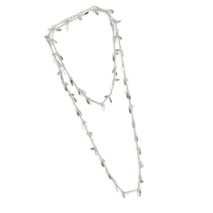 Sallantılı Pullu Kolye - Gümüş