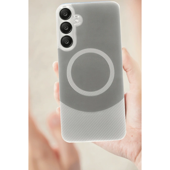 Samsung A16 5G Kılıf Maya Karbon Kapak - Gri