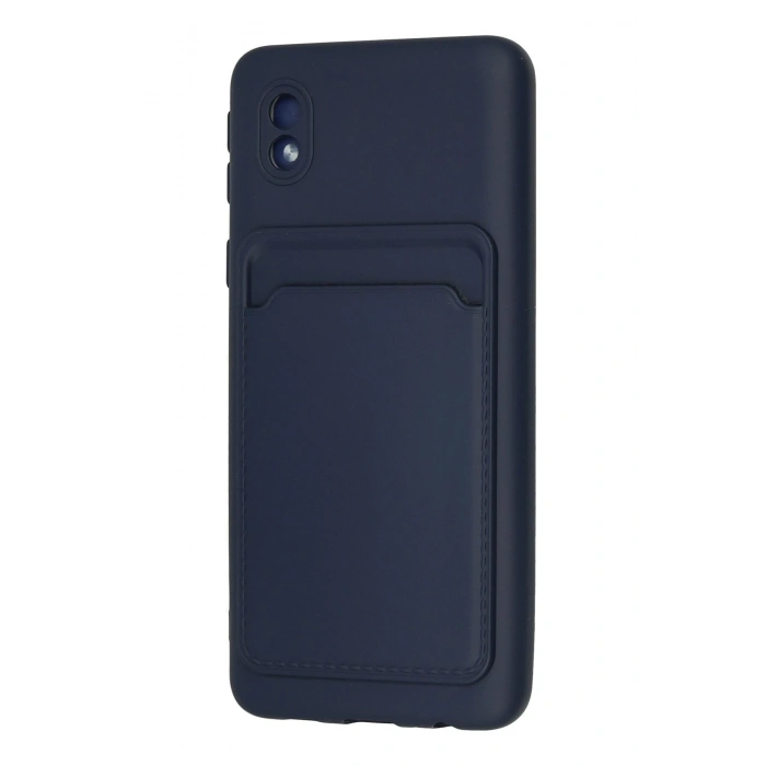 Samsung Galaxy A01 Core Kılıf Kelvin Kartvizitli Silikon - Lacivert