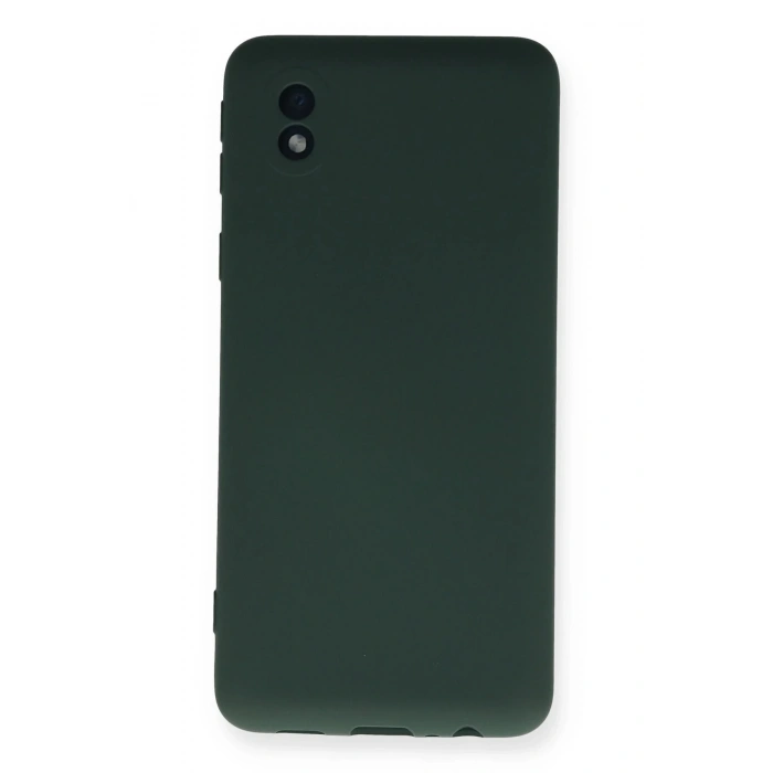 Samsung Galaxy A01 Core Kılıf Nano içi Kadife Silikon - Koyu Yeşil