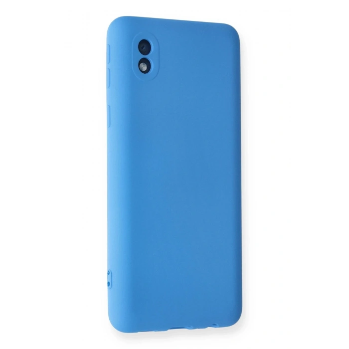 Samsung Galaxy A01 Core Kılıf Nano içi Kadife Silikon - Mavi