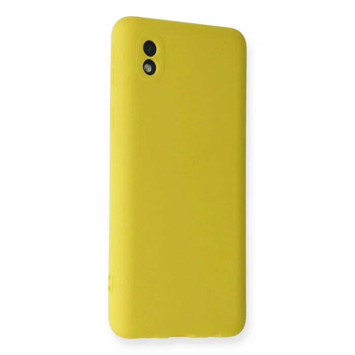 Samsung Galaxy A01 Core Kılıf Nano içi Kadife Silikon - Sarı