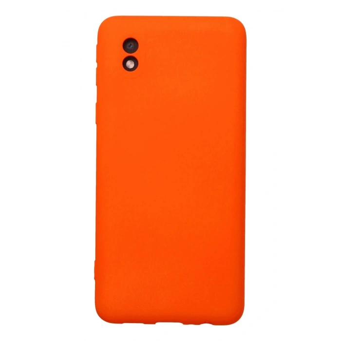 Samsung Galaxy A01 Core Kılıf Nano içi Kadife Silikon - Turuncu