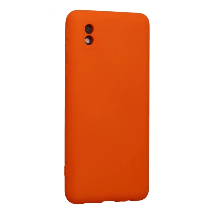 Samsung Galaxy A01 Core Kılıf Nano içi Kadife Silikon - Turuncu