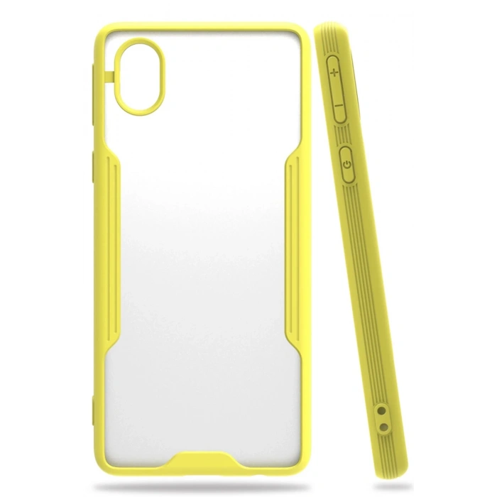 Samsung Galaxy A01 Core Kılıf Platin Silikon - Sarı