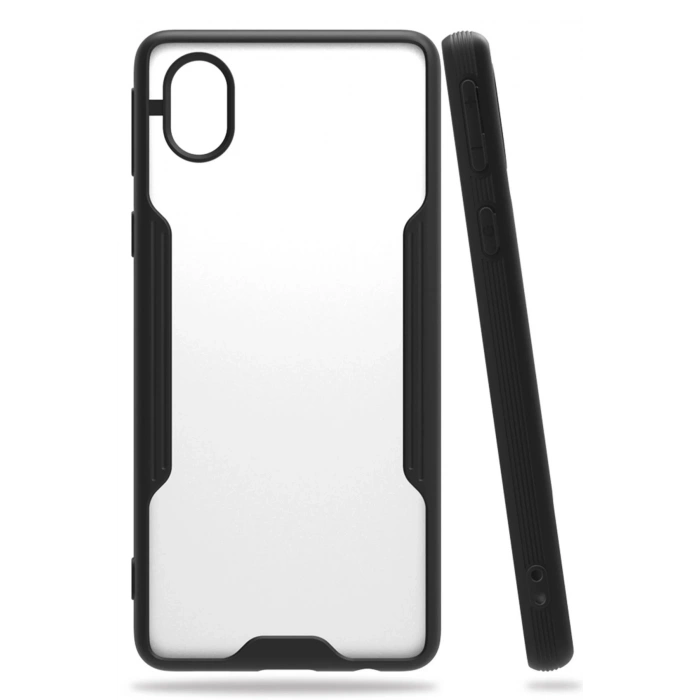 Samsung Galaxy A01 Core Kılıf Platin Silikon - Siyah