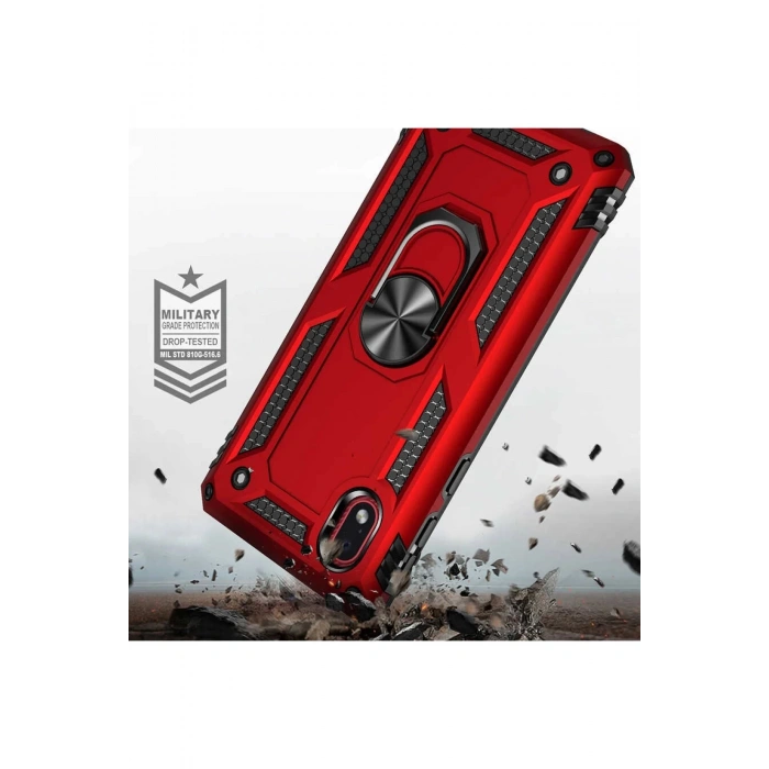 Samsung Galaxy A01 Core Kılıf Sofya Yüzüklü Silikon Kapak - Gümüş