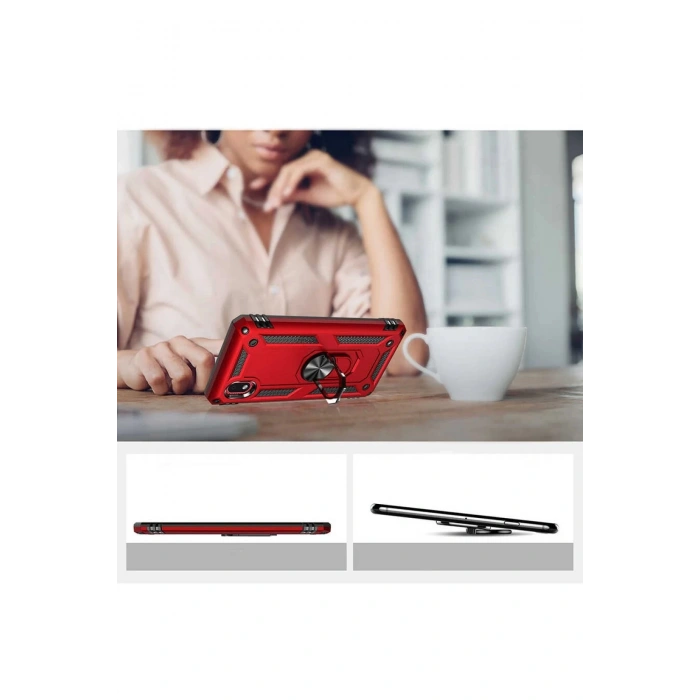 Samsung Galaxy A01 Core Kılıf Sofya Yüzüklü Silikon Kapak - Gümüş