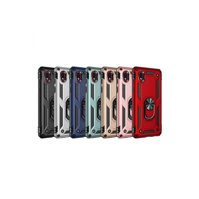 Samsung Galaxy A01 Core Kılıf Sofya Yüzüklü Silikon Kapak - Rose