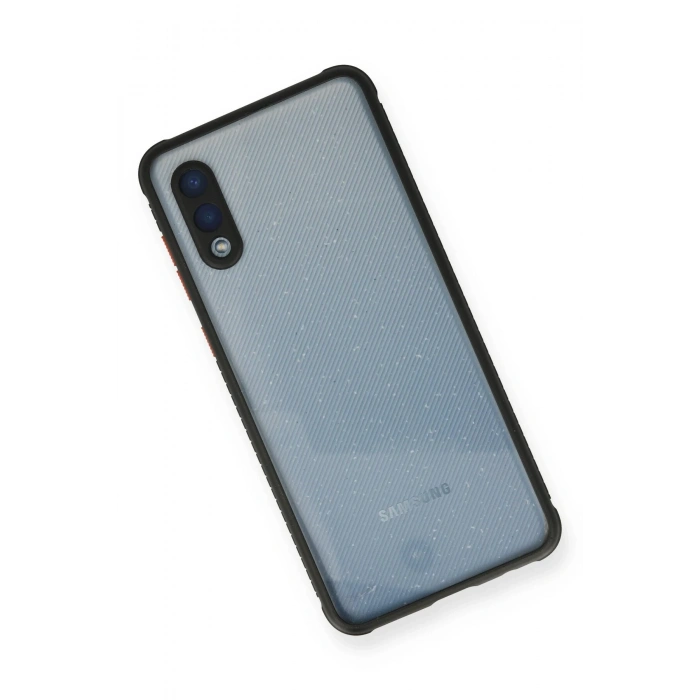 Samsung Galaxy A02 Kılıf Miami Şeffaf Silikon - Siyah