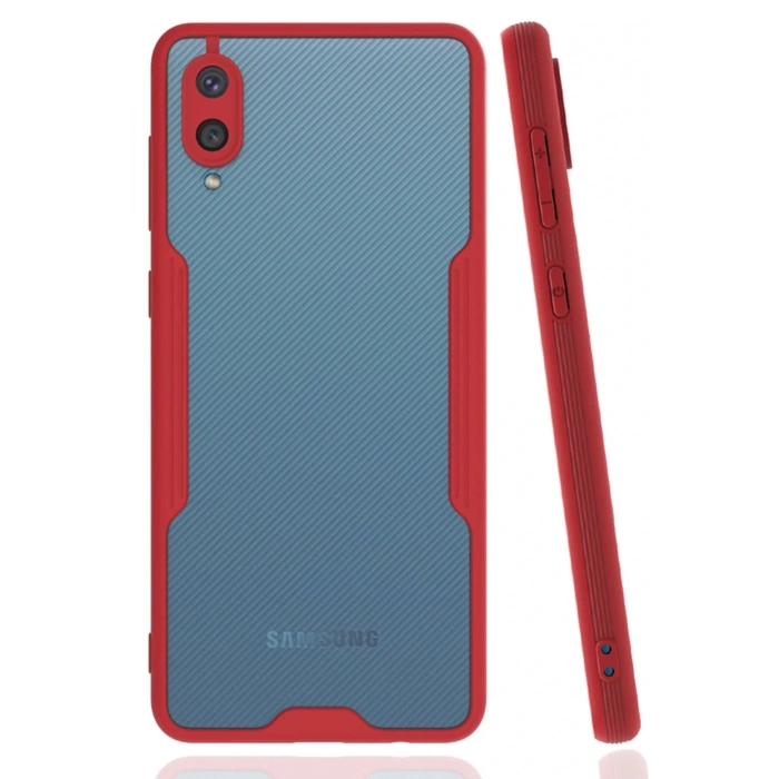 Samsung Galaxy A02 Kılıf Platin Silikon - Kırmızı