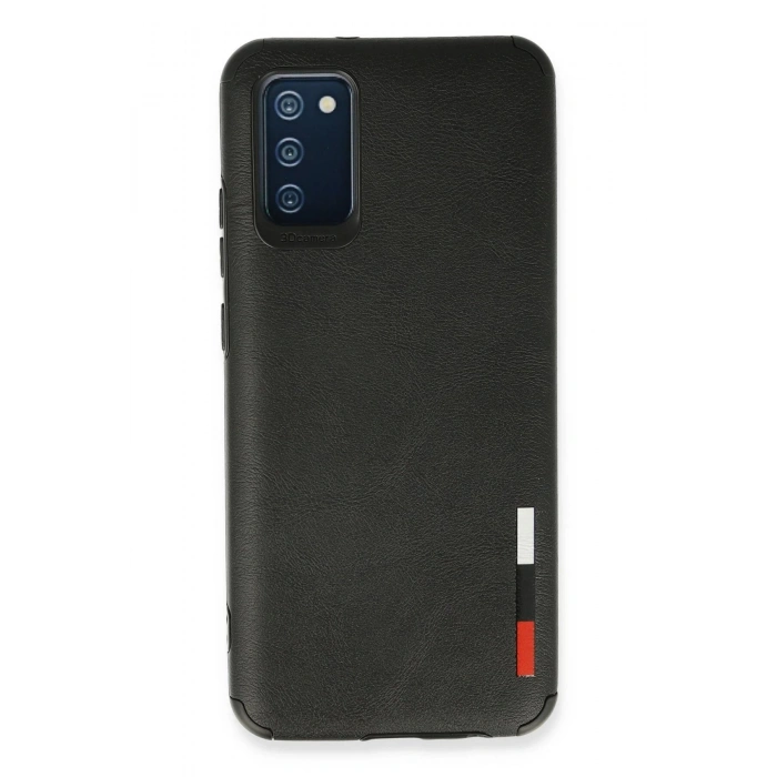 Samsung Galaxy A02S Kılıf Loop Deri Silikon - Siyah