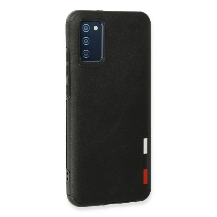 Samsung Galaxy A02S Kılıf Loop Deri Silikon - Siyah