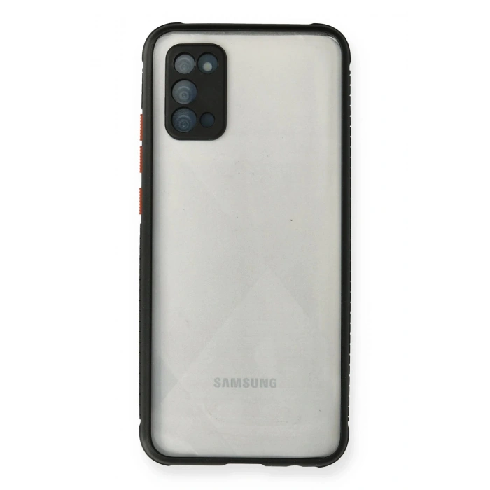 Samsung Galaxy A02S Kılıf Miami Şeffaf Silikon - Siyah