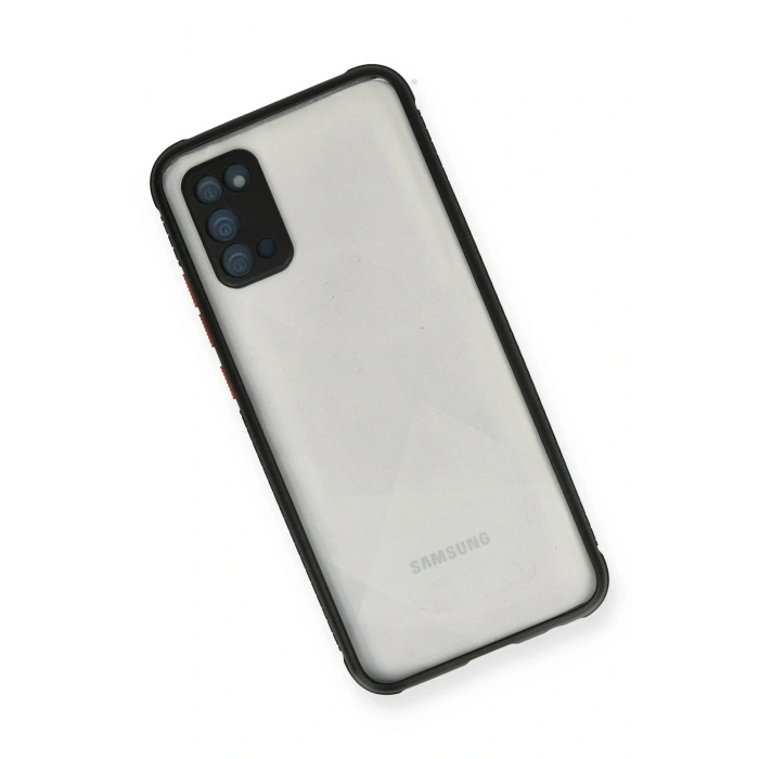 Samsung Galaxy A02S Kılıf Miami Şeffaf Silikon - Siyah