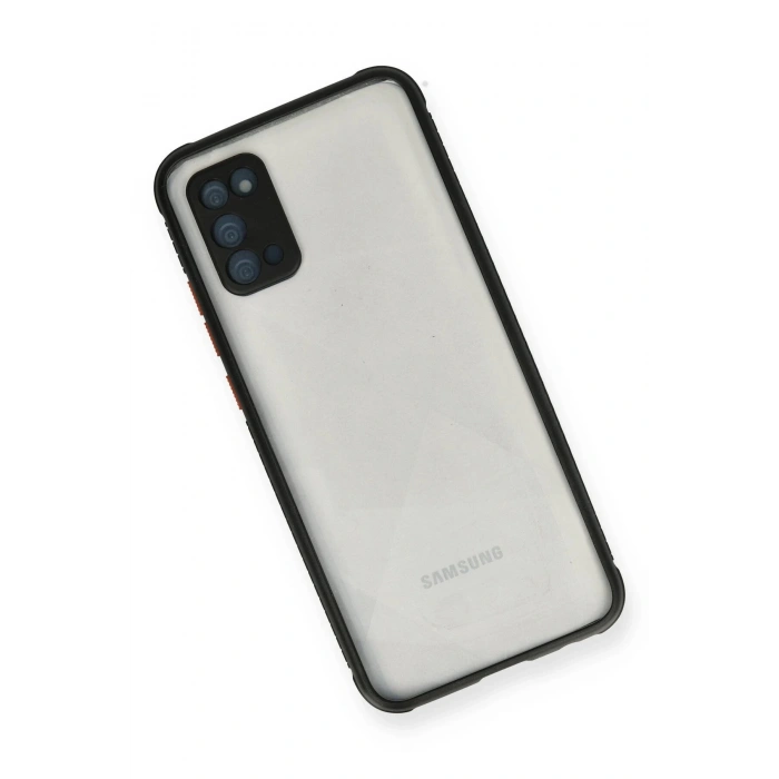 Samsung Galaxy A02S Kılıf Miami Şeffaf Silikon - Siyah