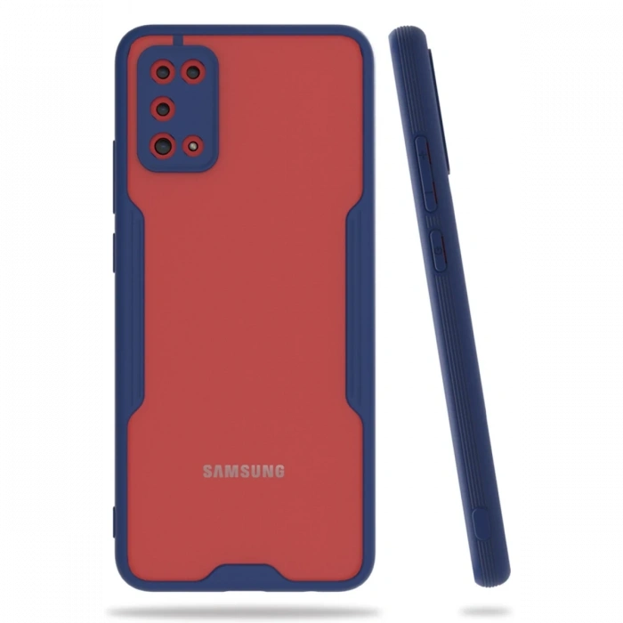 Samsung Galaxy A02S Kılıf Platin Silikon - Lacivert