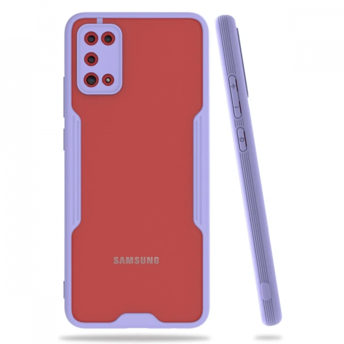 Samsung Galaxy A02S Kılıf Platin Silikon - Lila
