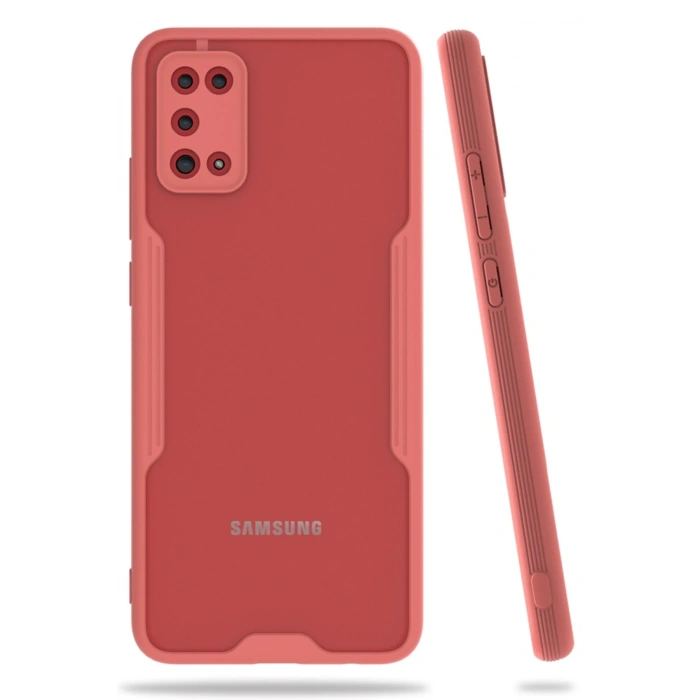 Samsung Galaxy A02S Kılıf Platin Silikon - Pembe