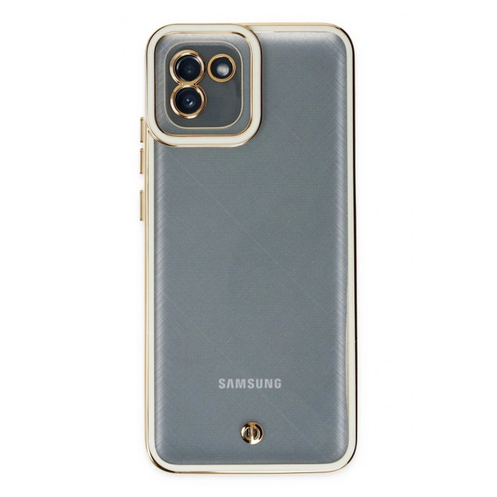 Samsung Galaxy A03 Kılıf Liva Lens Silikon - Beyaz