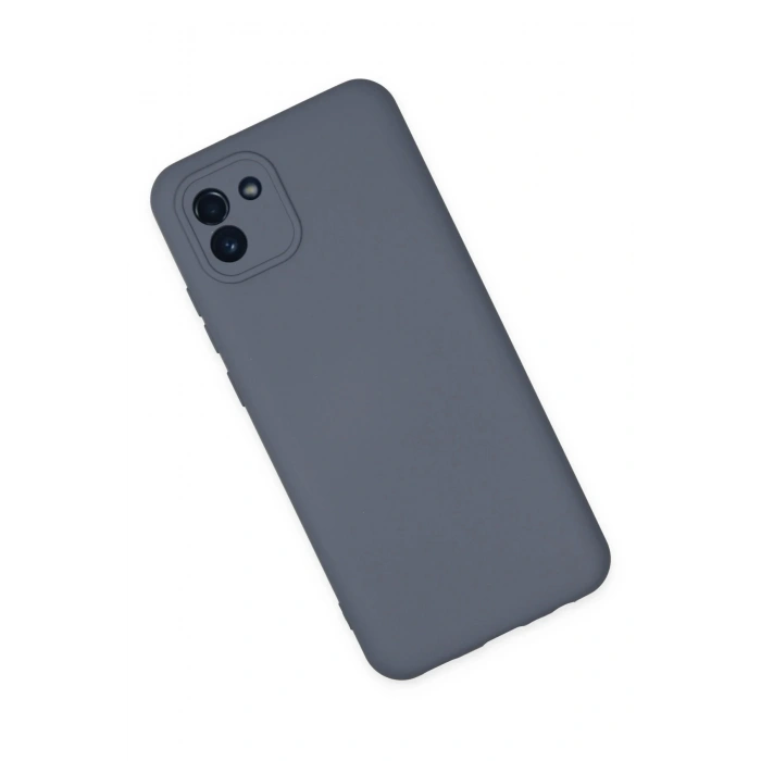 Samsung Galaxy A03 Kılıf Nano içi Kadife Silikon - Gri