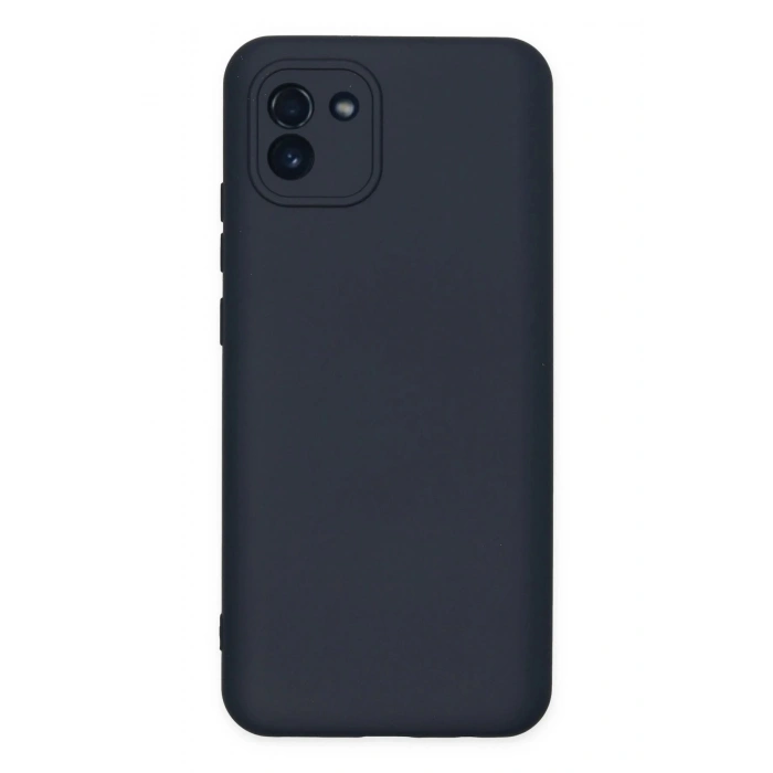 Samsung Galaxy A03 Kılıf Nano içi Kadife Silikon - Lacivert