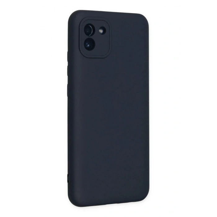 Samsung Galaxy A03 Kılıf Nano içi Kadife Silikon - Lacivert