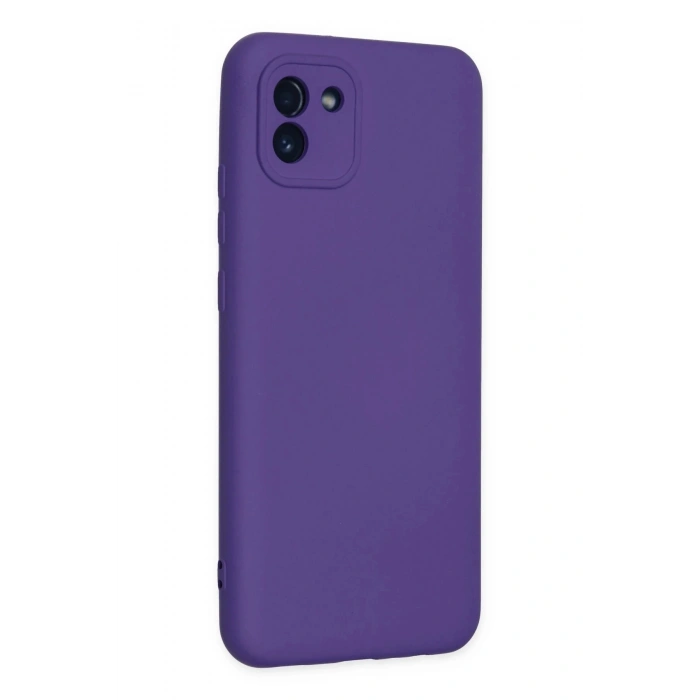 Samsung Galaxy A03 Kılıf Nano içi Kadife Silikon - Mor