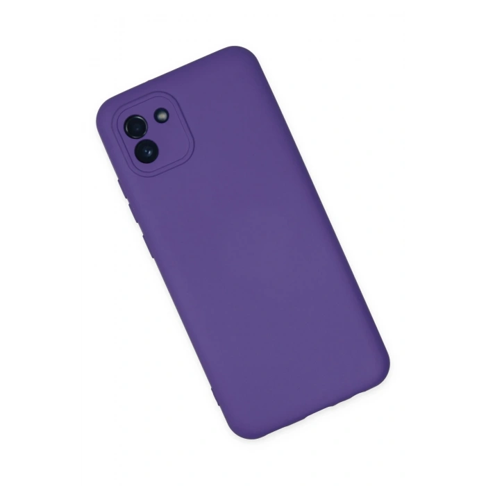 Samsung Galaxy A03 Kılıf Nano içi Kadife Silikon - Mor