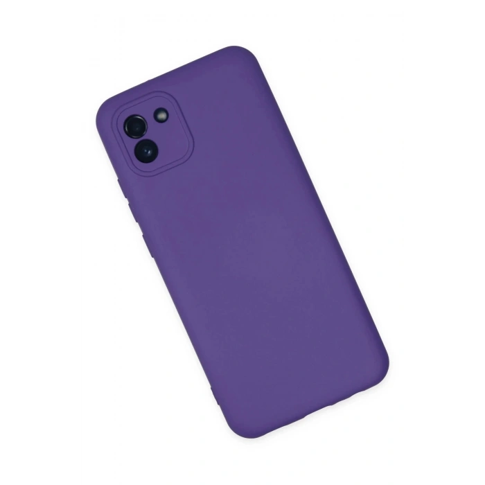 Samsung Galaxy A03 Kılıf Nano içi Kadife Silikon - Mor
