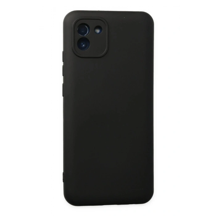 Samsung Galaxy A03 Kılıf Nano içi Kadife Silikon - Siyah