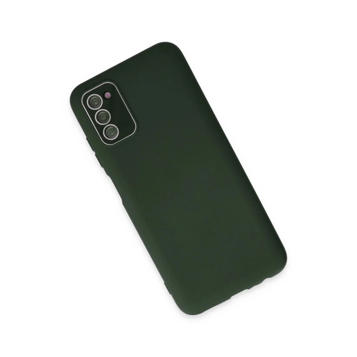 Samsung Galaxy A03S Kılıf Lansman Glass Kapak - Koyu Yeşil