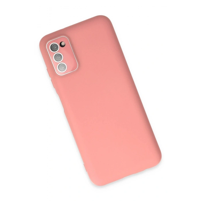 Samsung Galaxy A03S Kılıf Lansman Glass Kapak - Pembe