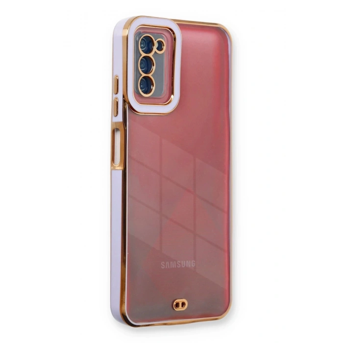 Samsung Galaxy A03S Kılıf Liva Lens Silikon - Lila