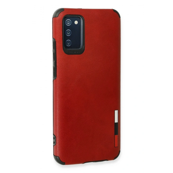 Samsung Galaxy A03S Kılıf Loop Deri Silikon - Kırmızı