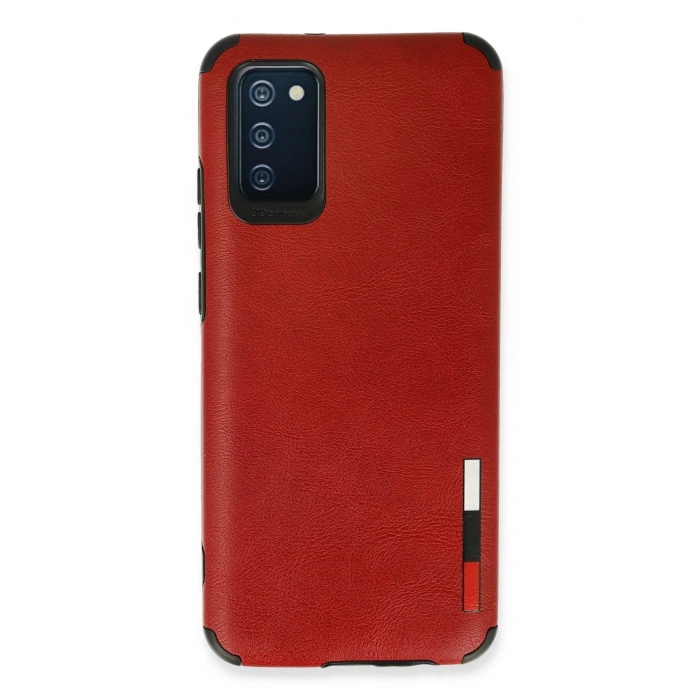 Samsung Galaxy A03S Kılıf Loop Deri Silikon - Kırmızı